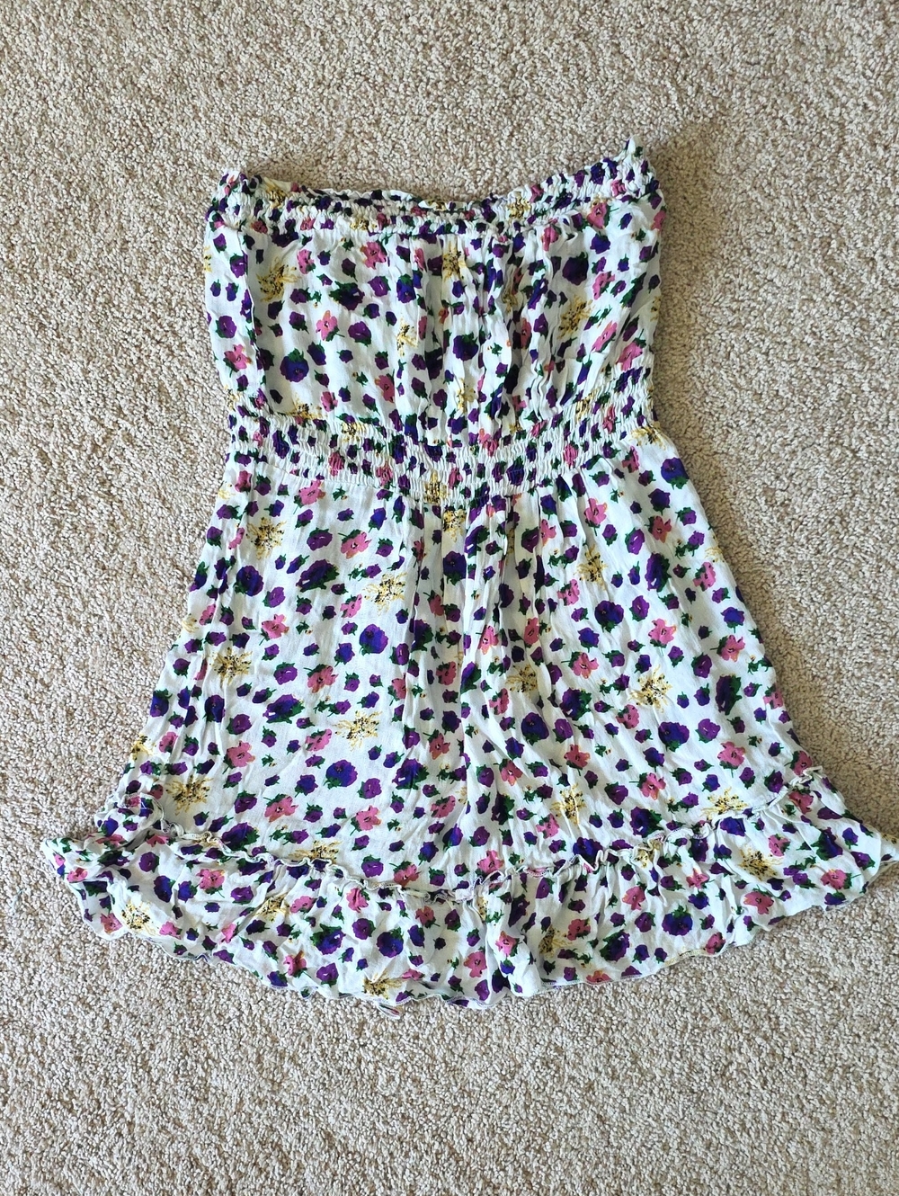 Floral Strapless Mini Dress